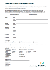 Anforderung Garantieerklärung Fußbodenheizung