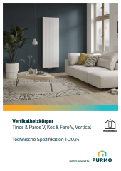 Technische Spezifikation Vertikalheizkörper